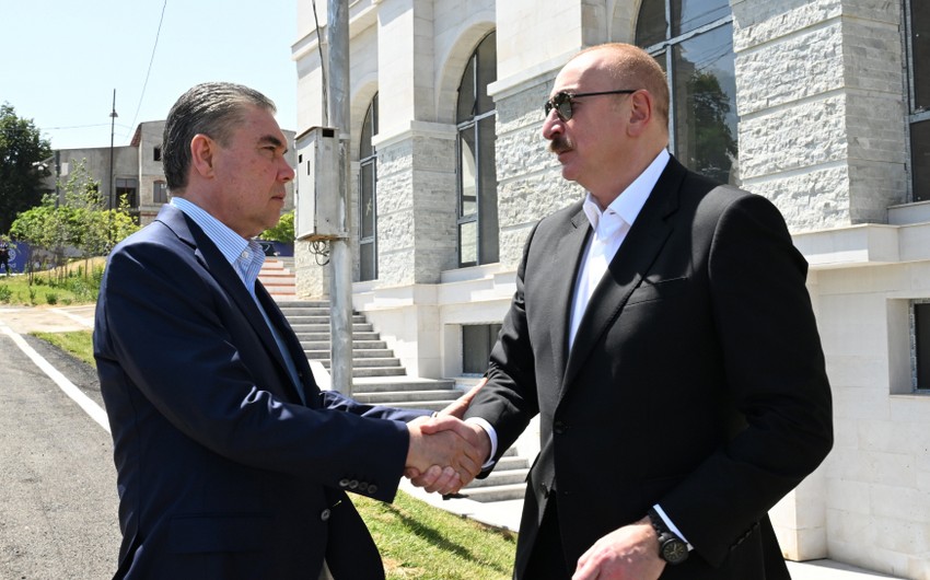 Berdiməhəmmədovun Qarabağa səfərindən yeni GÖRÜNTÜLƏR