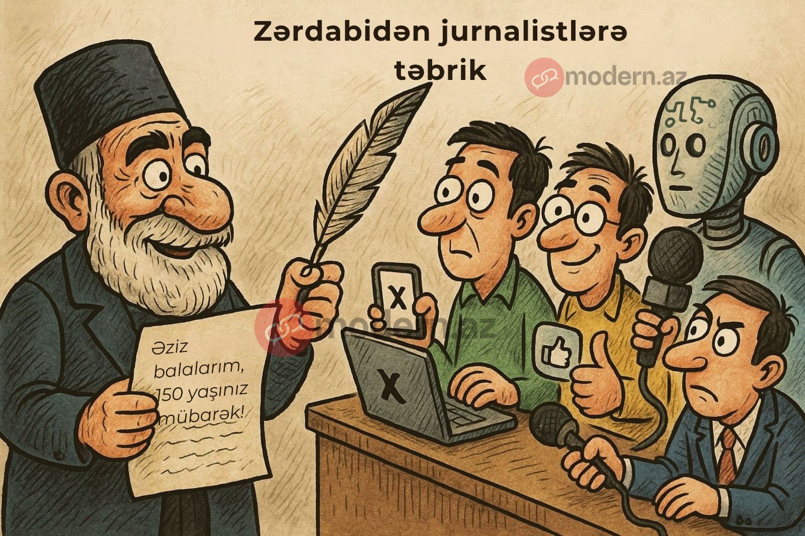 Zərdabi jurnalistləri TƏBRİK ETDİ