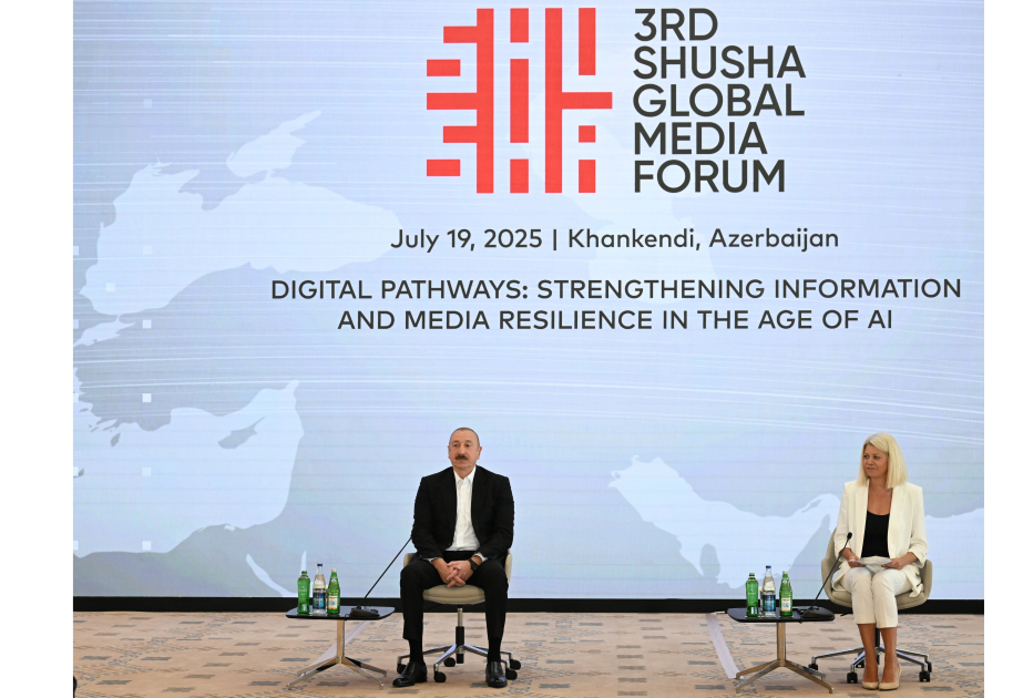 Prezident Şuşa Qlobal Media Forumunda - VİDEO