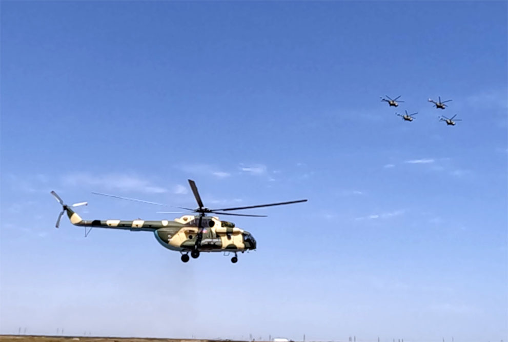 Helikopterimiz havaya qalxdı - Təlimdən GÖRÜNTÜLƏR