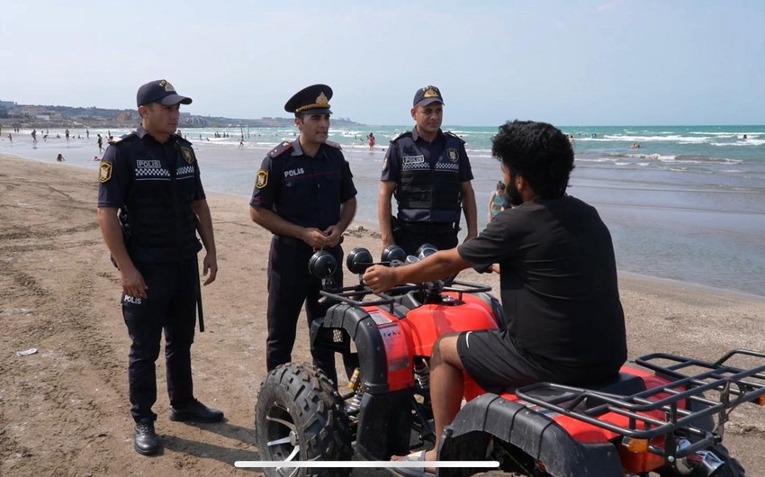 Polis çimərliklərdə tədbirləri davam etdirir