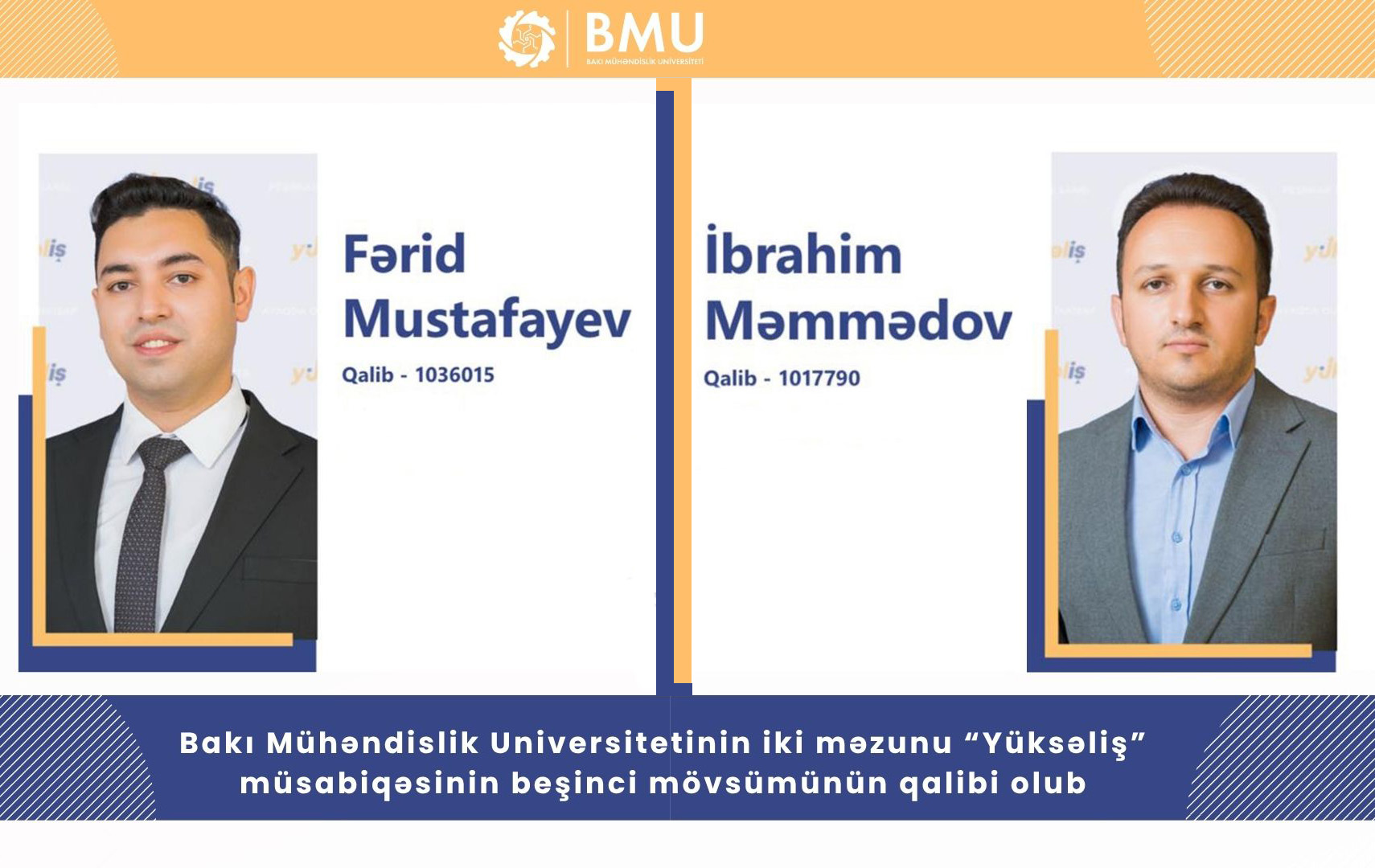 BMU-nun iki məzunu “Yüksəliş”in qalibi oldu