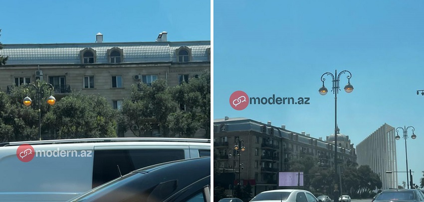 Bakıda gündüz vaxtı küçə işıqları niyə yanır? - RƏSMİ CAVAB + FOTO
