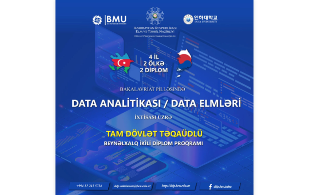 BMU-da bu ixtisas üzrə 4 ilə 2 diplom qazanmaq şansı