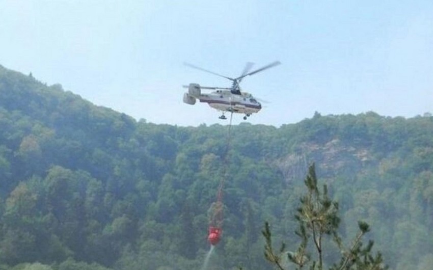 Ağdərədə yanğın - Helikopter cəlb olundu