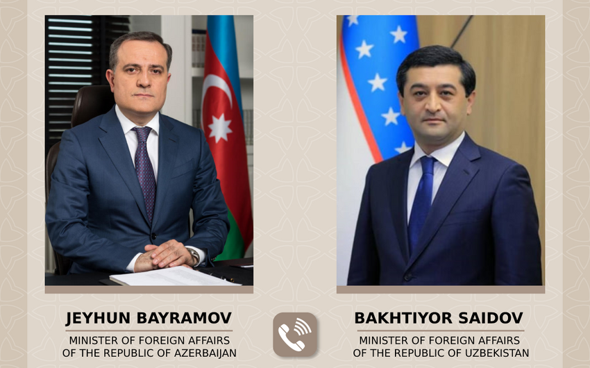 Ceyhun Bayramov özbək həmkarı ilə danışıqlar apardı 