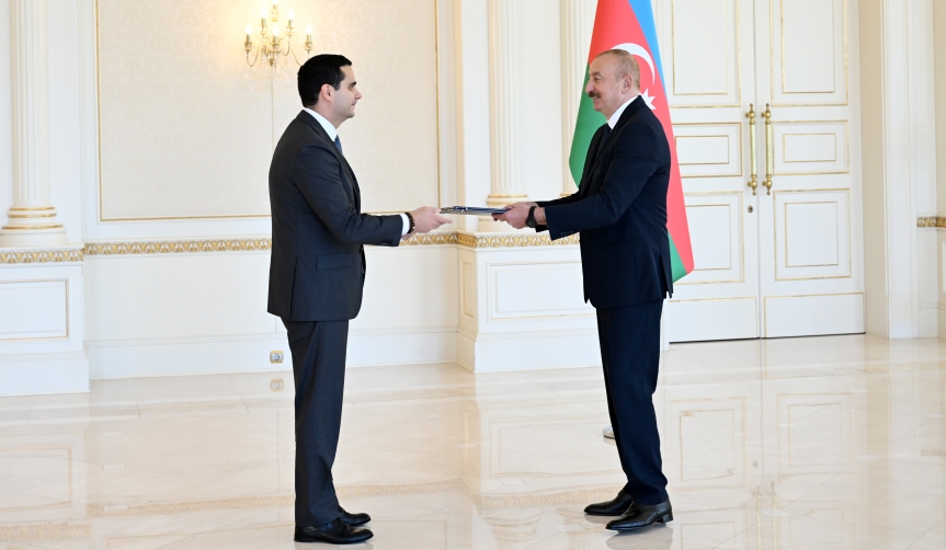 Slovakiyanın AZƏRBAYCALI SƏFİRİ İlham Əliyevin qəbulunda