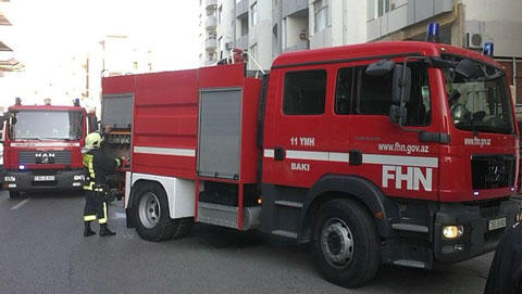 Bakıda otel binasında yanğın