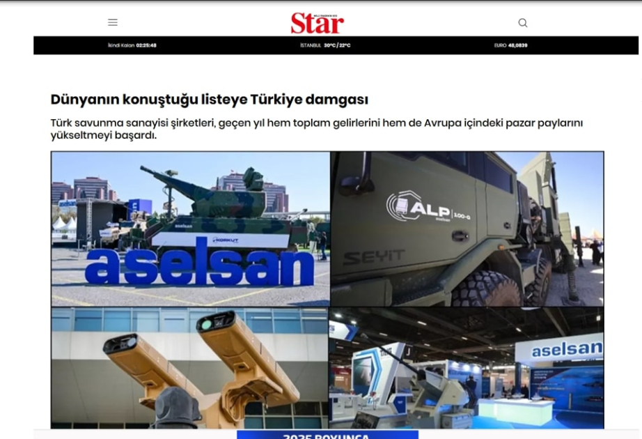 Dünyanın ən böyük 100 silah şirkəti - 5-i Türkiyənindir