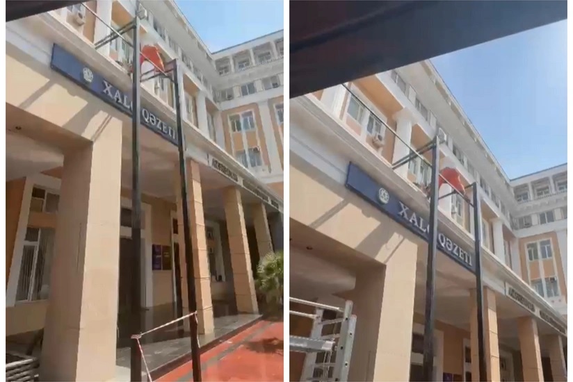 Bakıda tarixi abidəyə quraşdırılan konstruksiyalar söküldü