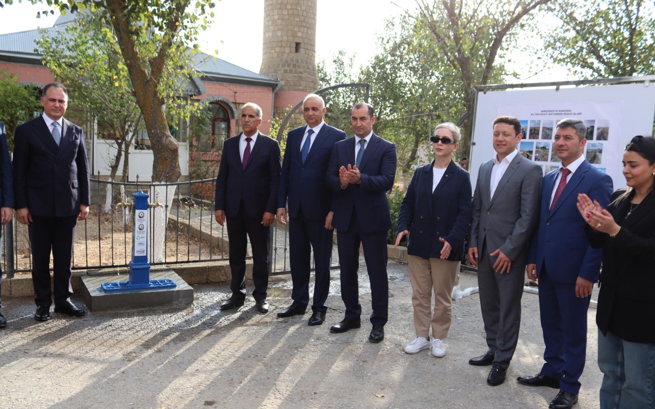 Mərzəndiyyə kəndində içməli su layihəsi həyata keçirilib - FOTOLAR