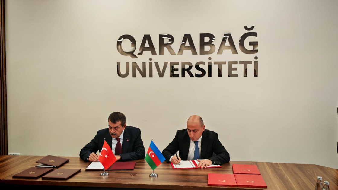 Nazirlər Qarabağ Universitetində protokollar imzaladılar - FOTOLAR