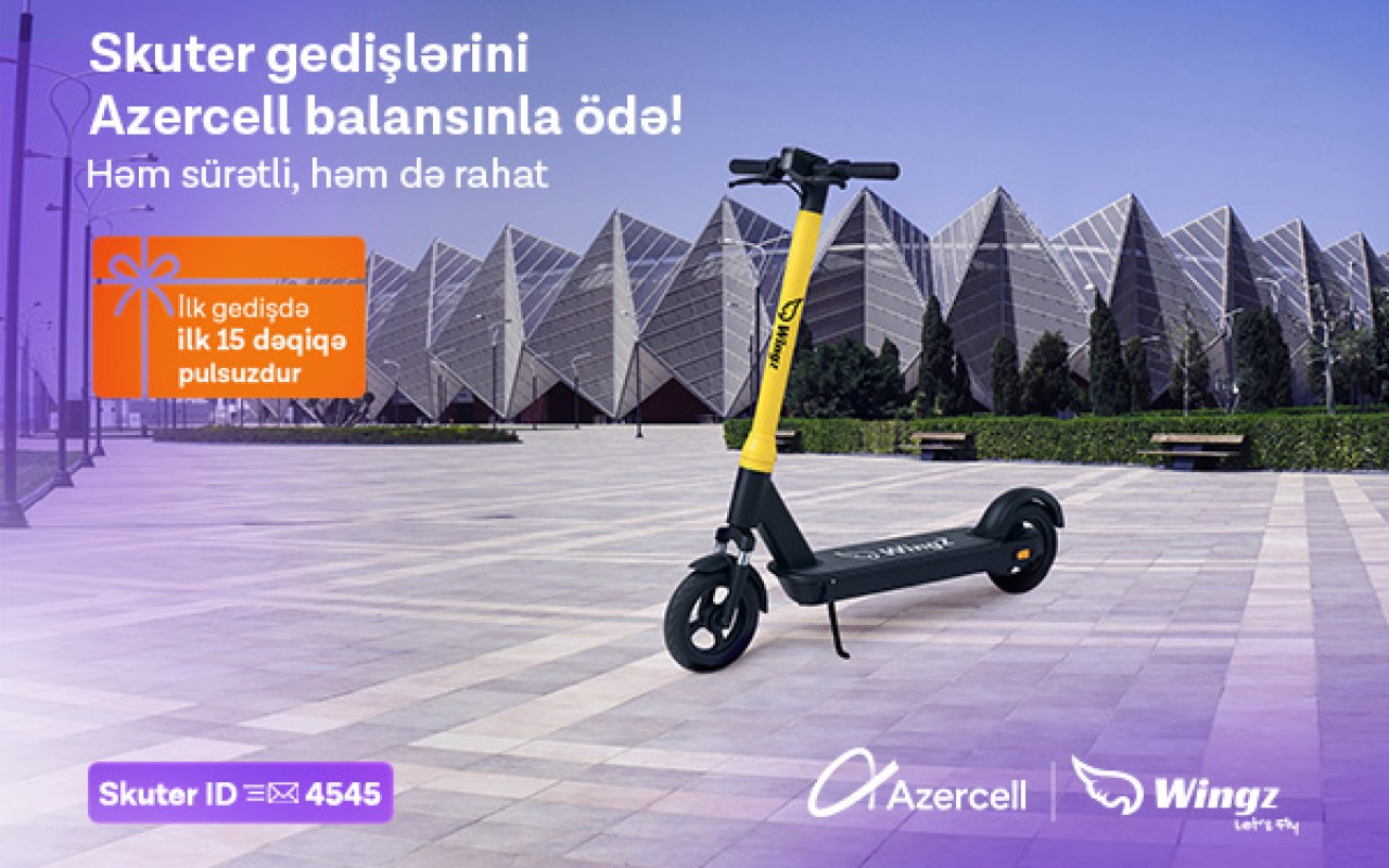 "Azercell" ilə şəhərdaxili mikromobillikdə yeni mərhələ 