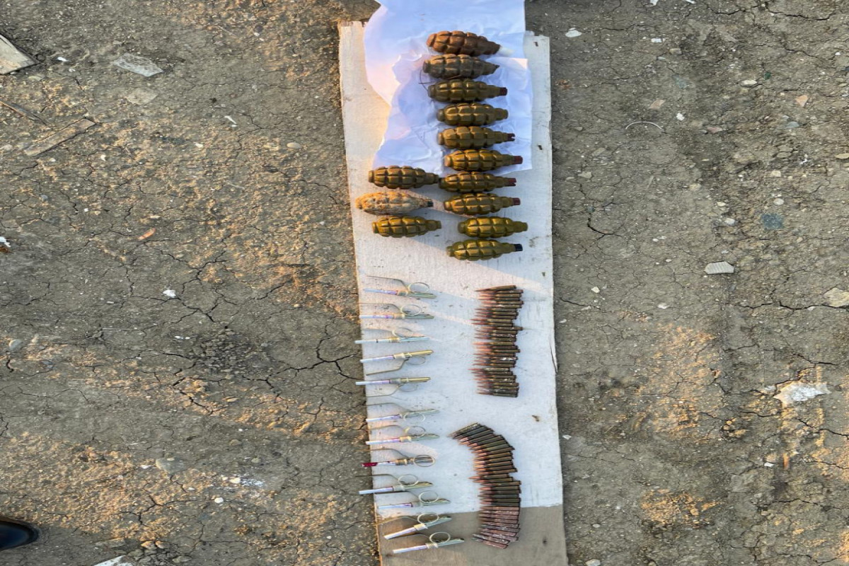 Masazırda 13 ədəd F-1 əl qumbarası AŞKARLANDI