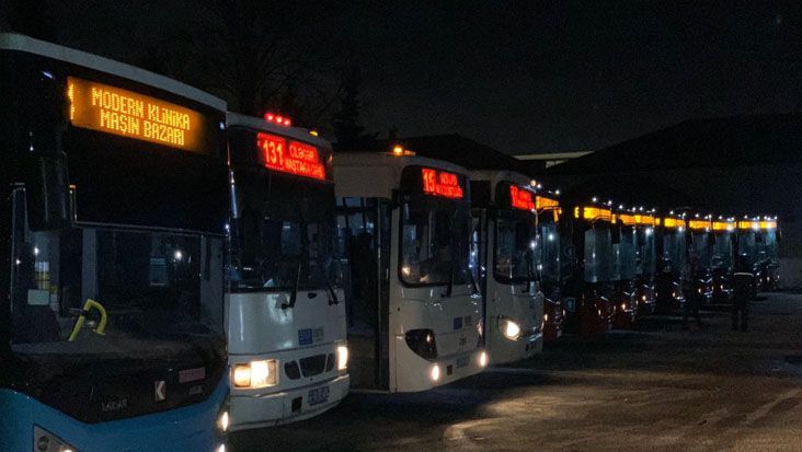 Bakıda avtobuslar gücləndirilmiş rejimdə çalışacaqlar