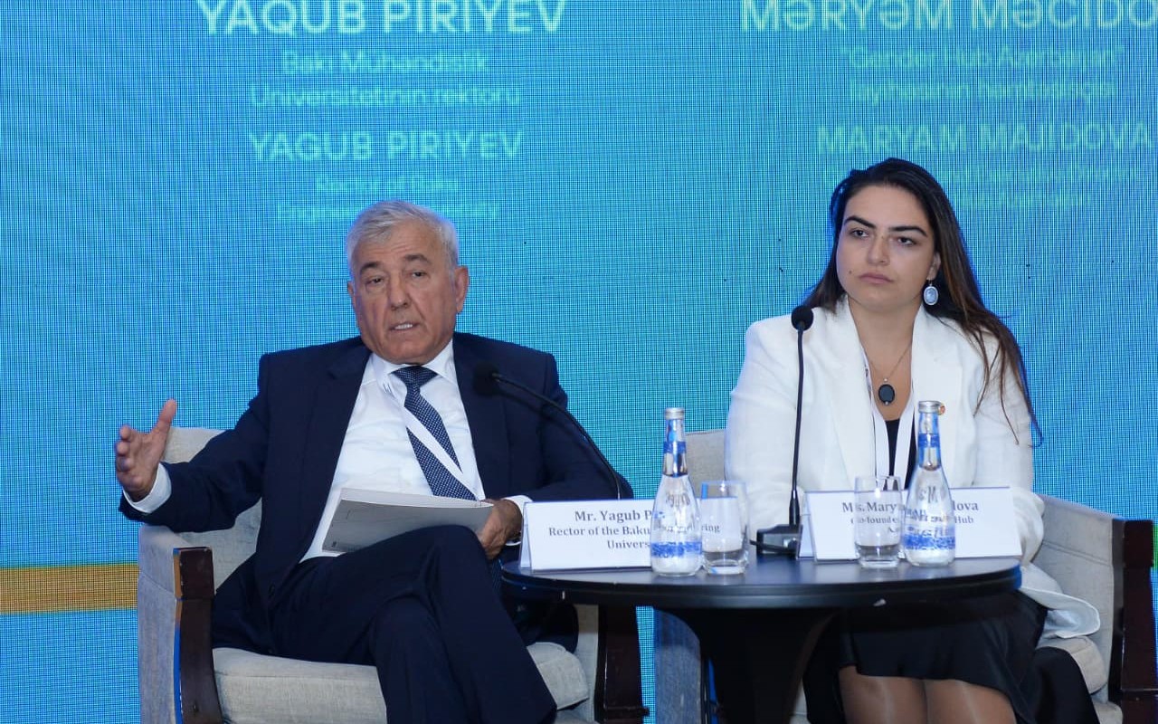 BMU-nun rektoru 7-ci Dayanıqlı İnkişaf Məqsədləri Dialoqunda çıxış etdi - FOTOLAR