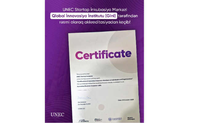 UNEC Qlobal İnnovasiya İnstitutunun Akkreditasiyasını qazanıb
