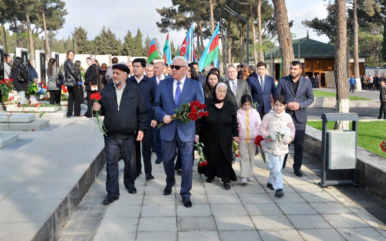 Vətən müharibəsi şəhidinin anım mərasimi keçirilib - FOTOLAR