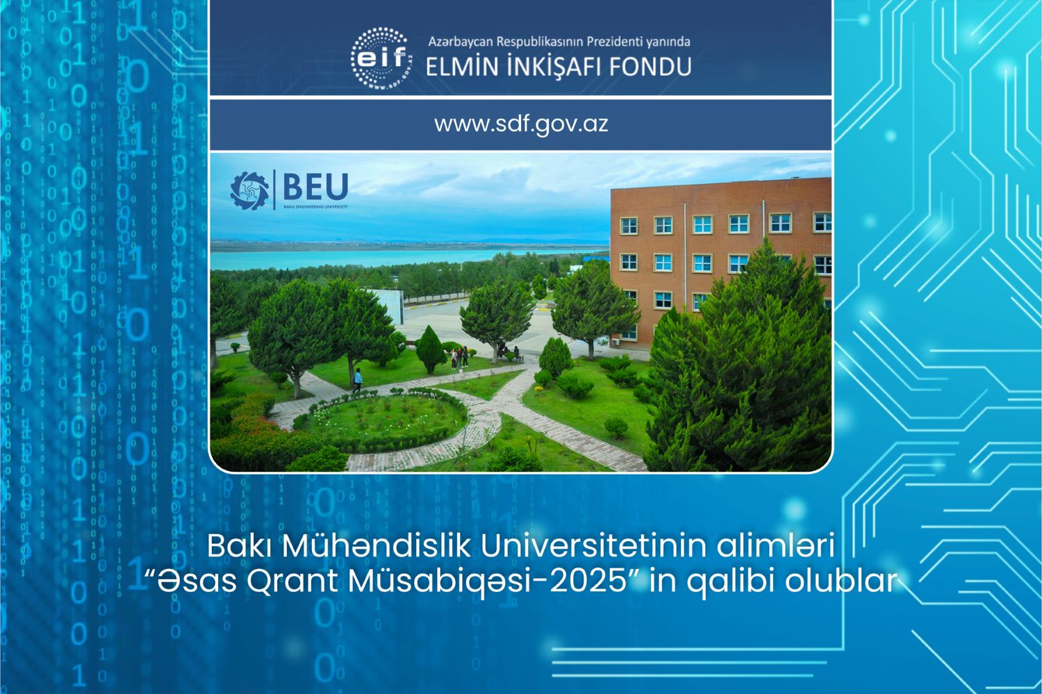 BMU alimlərinin layihəsi Elm Fondunun müsabiqəsində qalib oldu