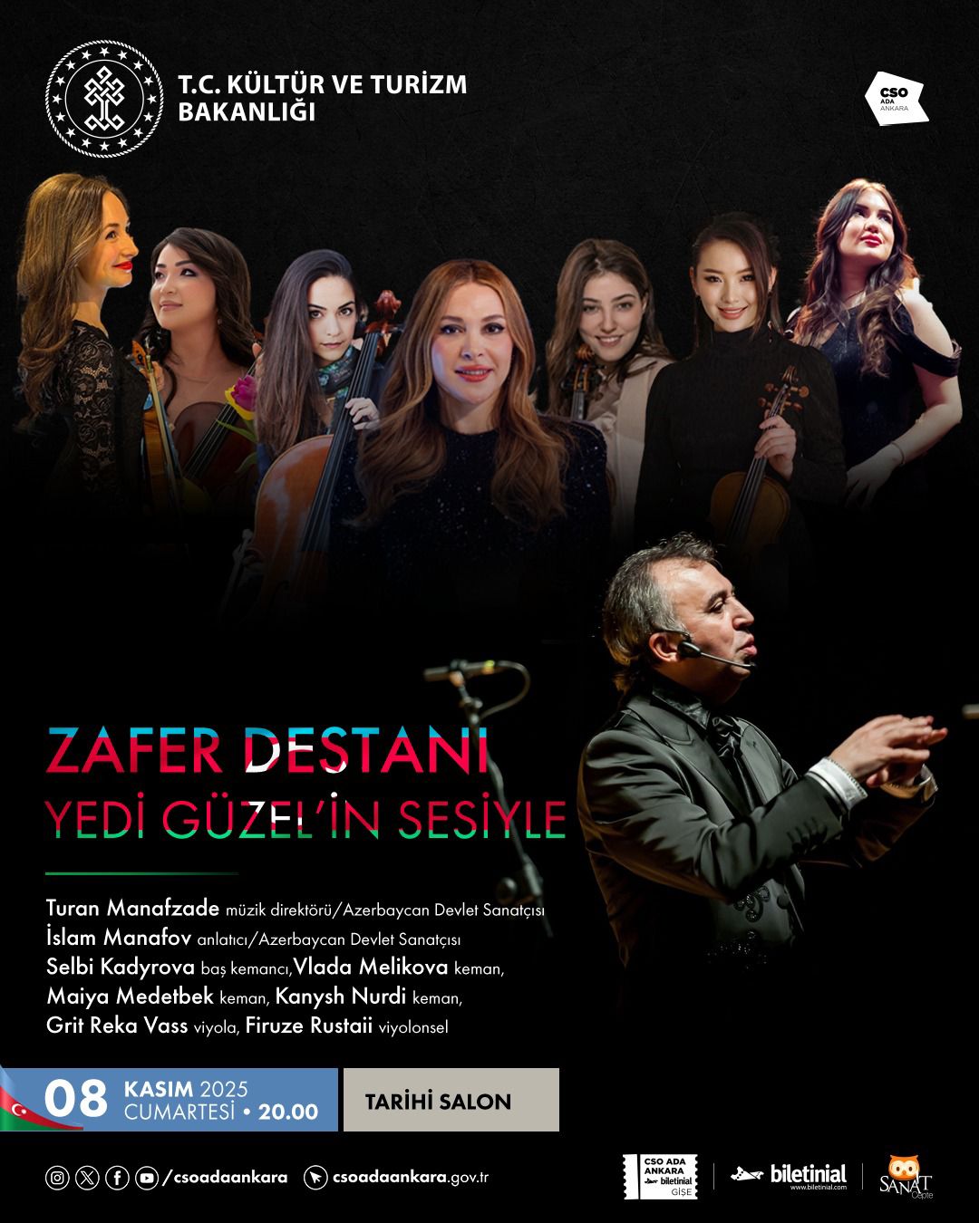 "Yeddi Gözəl"in səsi ilə Zəfər Dastanı Ankarada səslənəcək