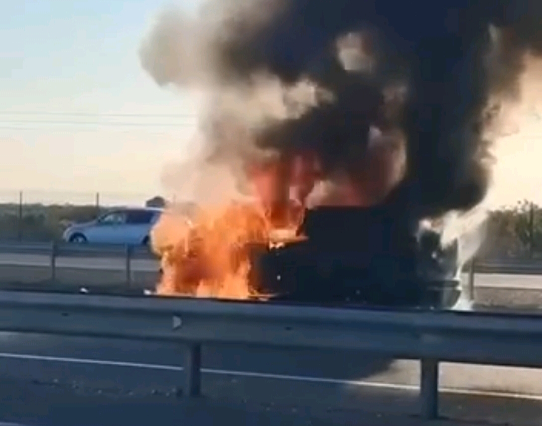 Chinese car in Salyan burnt to ashes - MOMENT-BY-MOMENT FOOTAGE