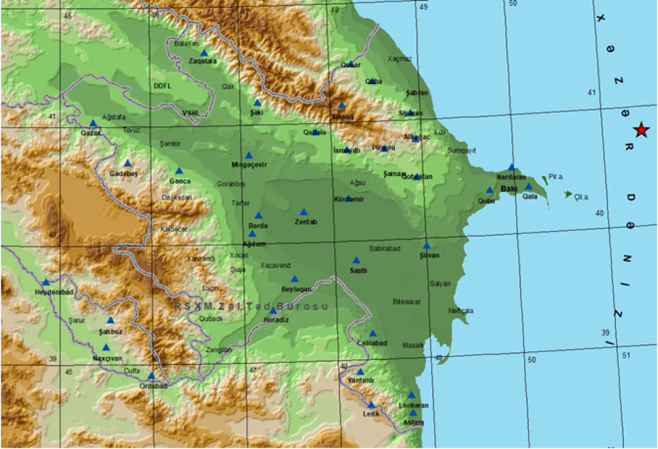 Xəzər dənizində ZƏLZƏLƏ oldu