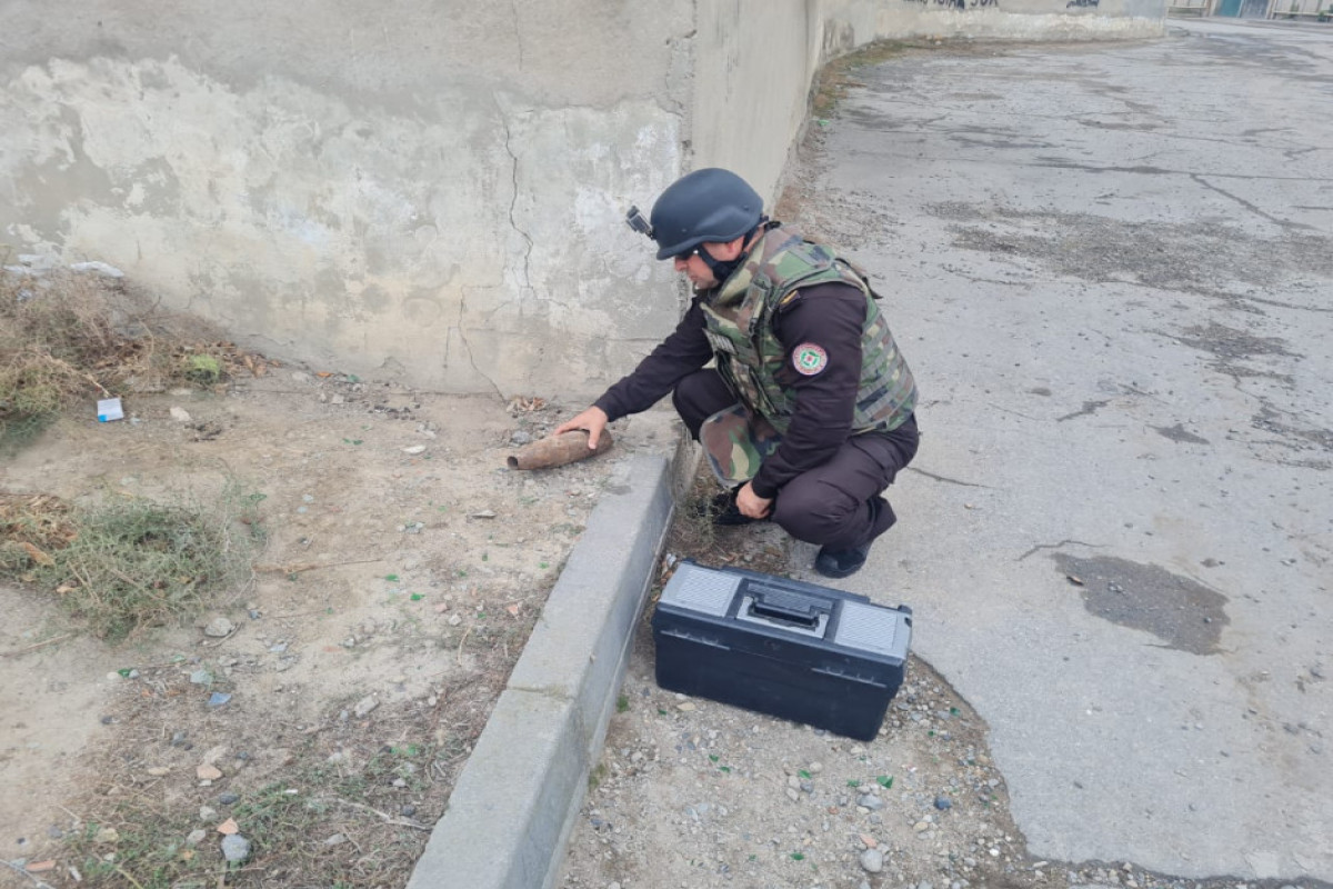 Sumqayıtda top mərmisi aşkarlandı