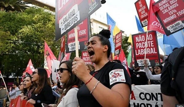 Portuqaliyada kütləvi ETİRAZLAR