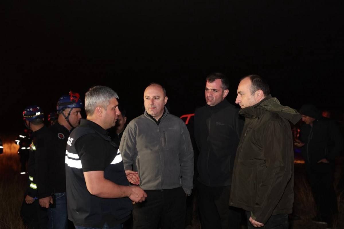 Gürcü nazir qəza yerində - FOTO