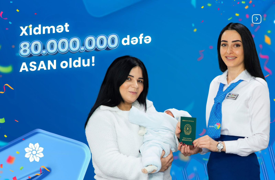 ASAN Xidmətə müraciətlərin sayı 100 milyona çatır