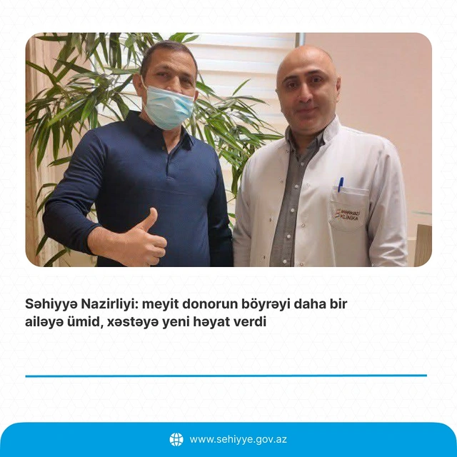 Azərbaycanda meyit donordan böyrək köçürüldü
