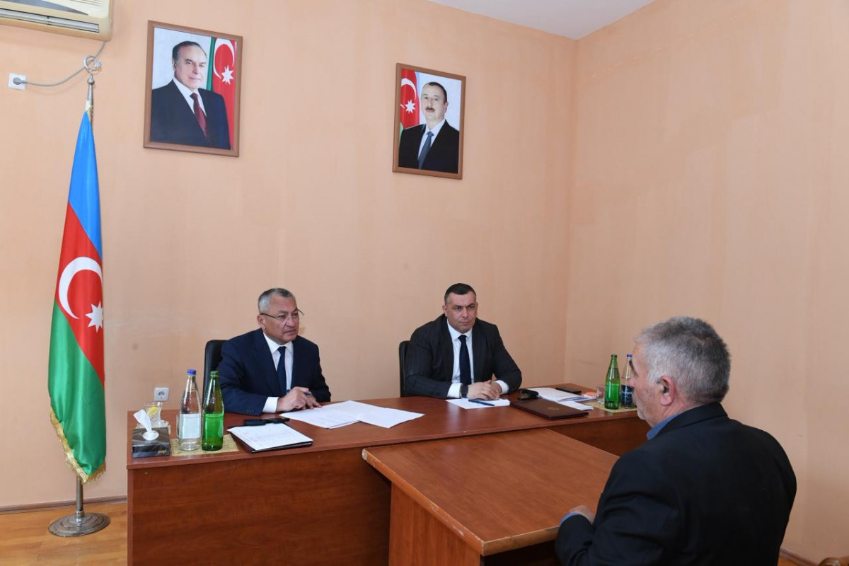 Biləsuvarda keçmiş məcburi köçkünlərin müraciətləri dinlənilib - FOTO