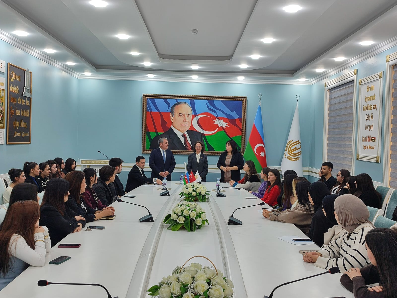 Gəncə Dövlət Universitetində təhsil alan türk tələbələrlə görüş - FOTO