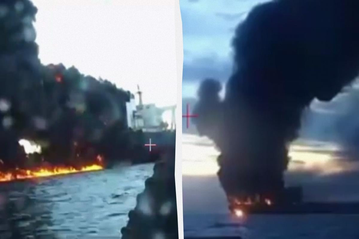 Rusiya gəmiləri belə məhv edildi - ANBAAAN GÖRÜNTÜLƏR