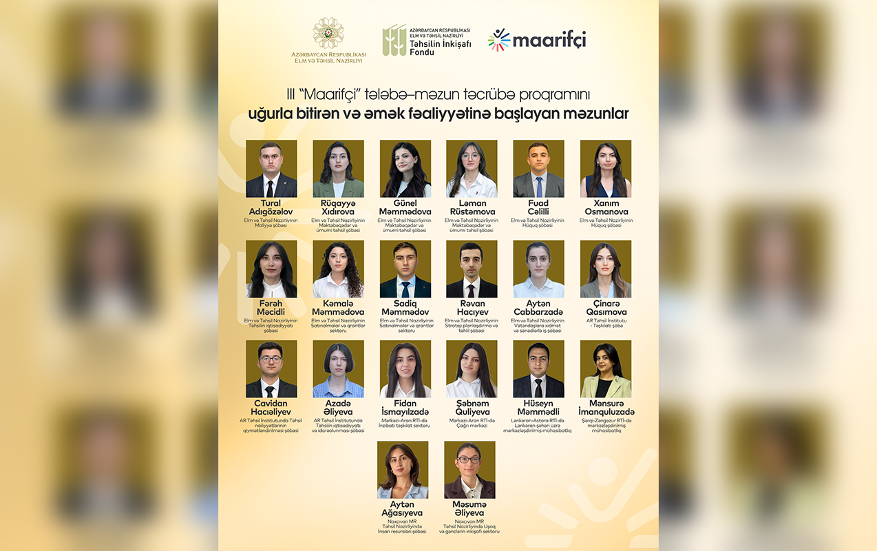 “Maarifçi”lər əmək fəaliyyətinə başladılar
