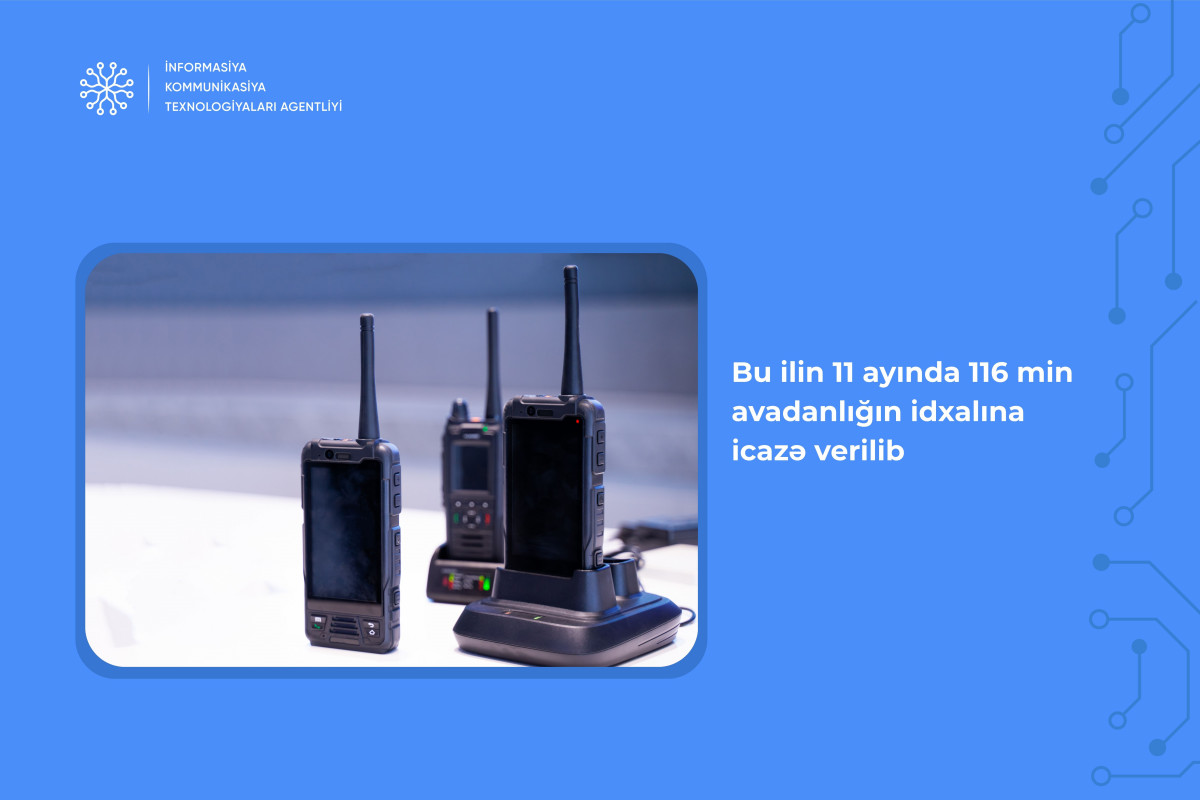 Bu il 116 min avadanlığın idxalına icazə verilib