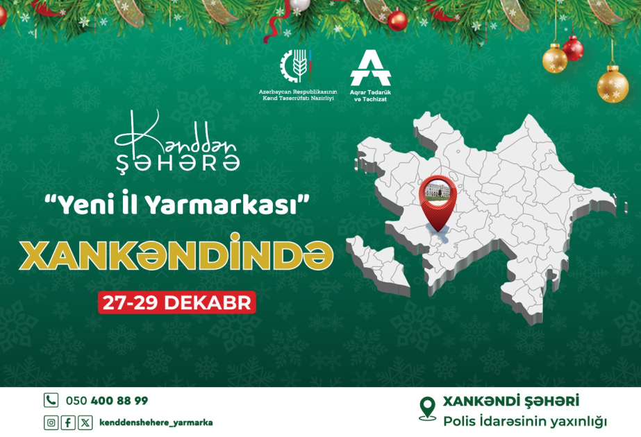 Xankəndidə ilk dəfə Yeni il yarmarkası təşkil olunacaq