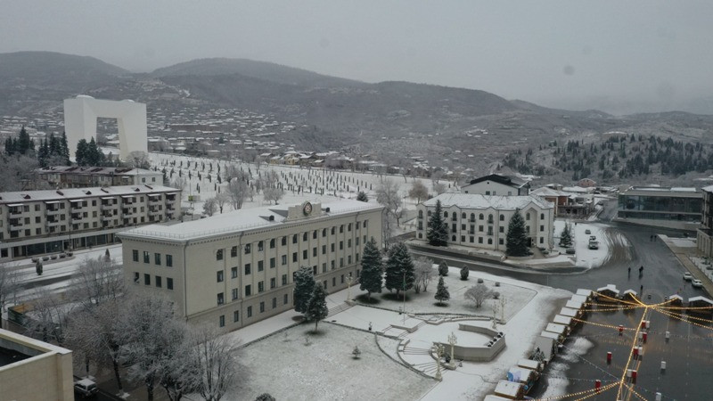 Xankəndiyə ilk qar yağdı&nbsp;- FOTOLAR