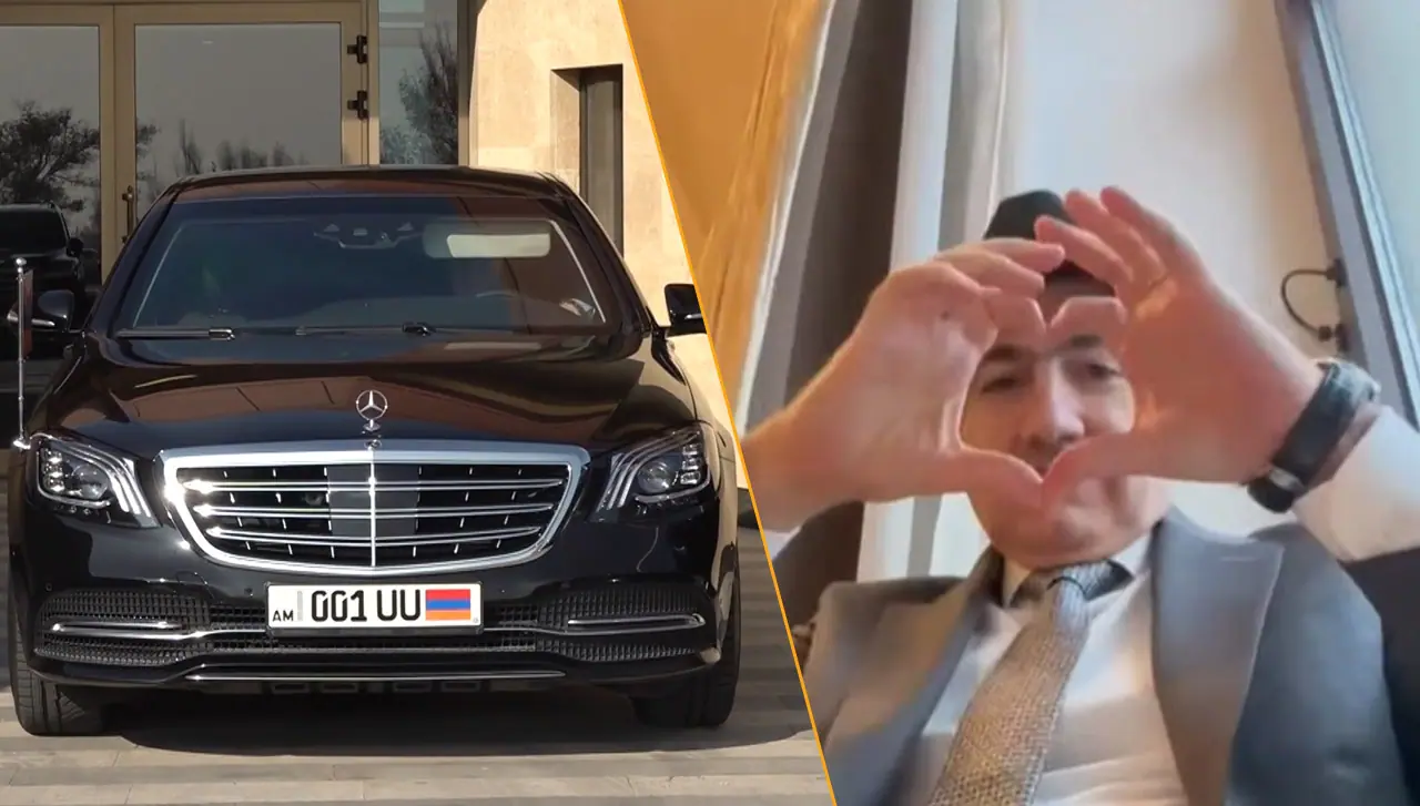 Paşinyanın&nbsp;maşınlarına yeni nömrə vurulur&nbsp;- FOTO