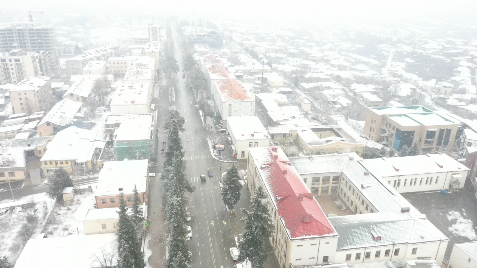 Xankəndiyə&nbsp;güclü qar yağır - FOTO