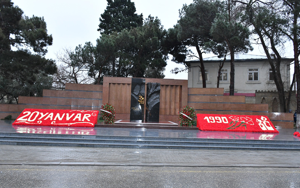Abşeronda 20 Yanvar faciəsi qurbanları anıldı&nbsp;- Fotolar