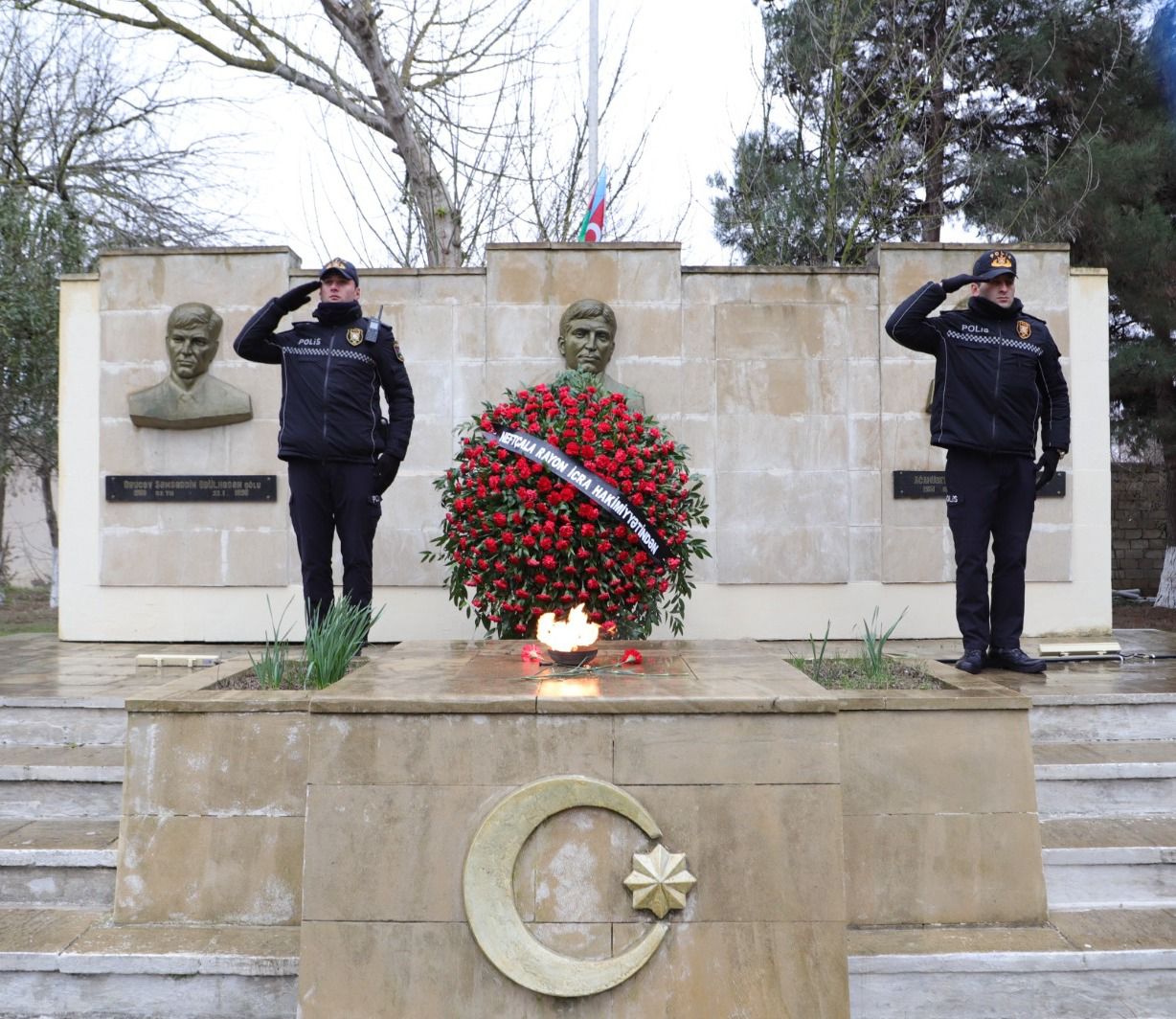 Neftçalada 20 Yanvar şəhidlərinin ildönümü qeyd olundu&nbsp;- FOTOLAR