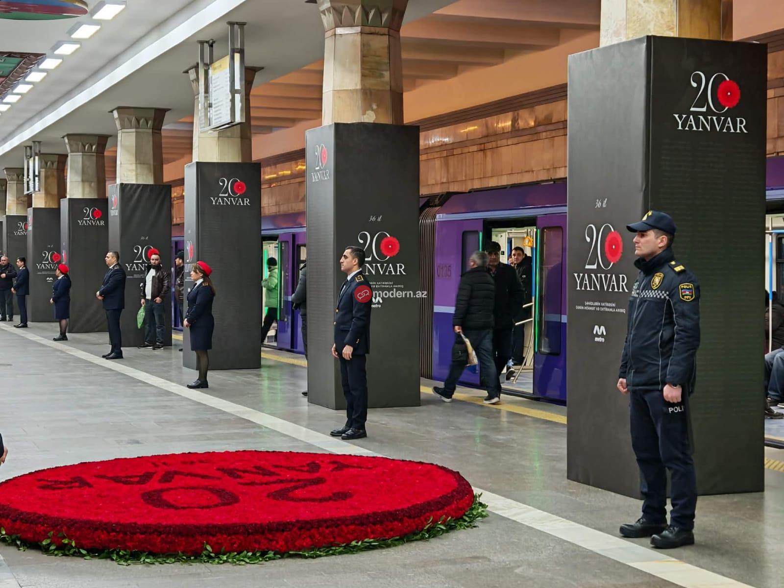 Bir gecədə adı dəyişdirilən &ldquo;20 Yanvar&rdquo; stansiyası - FOTOLAR