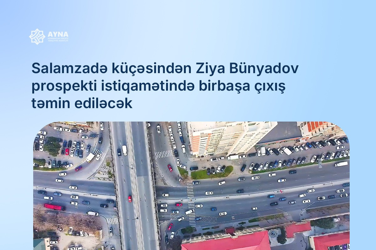 İki küçənin kəsişməsi işıqforla nizamlanacaq