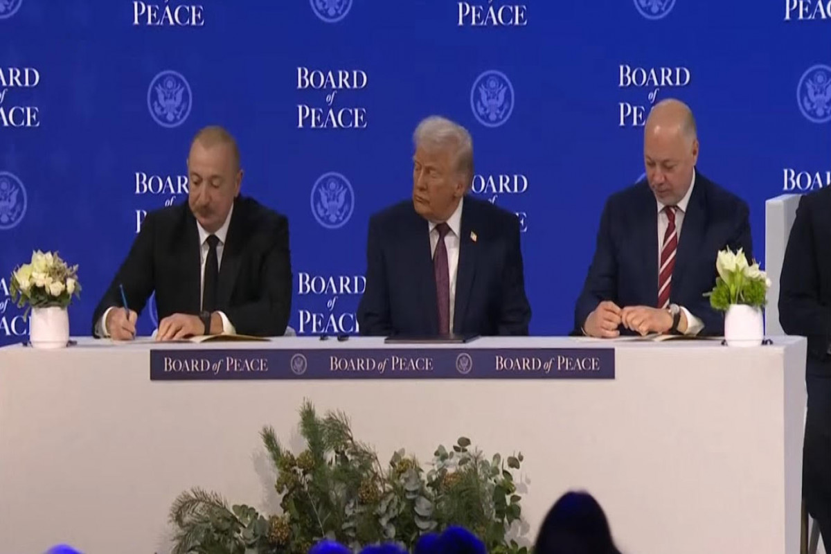 Ilham Aliyev the Charter of the "Peace Council" SIGNED