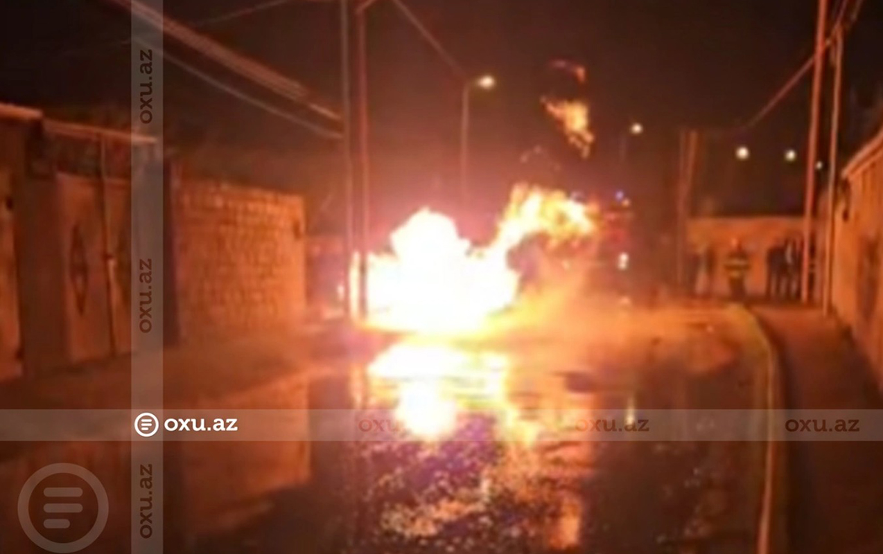 Mehdiabadda qəza yanğına səbəb oldu - Qəsəbə qazsız qaldı