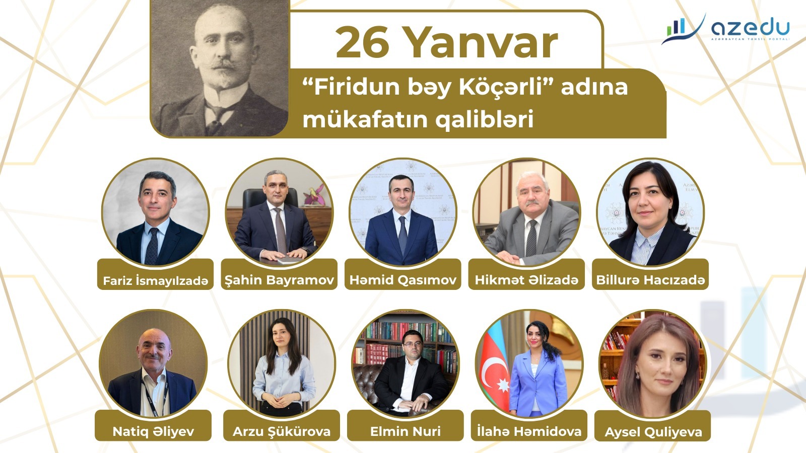 &ldquo;Firidun bəy Köçərli mükafatı&rdquo;nın&nbsp;qalibləri - SİYAHI&nbsp;