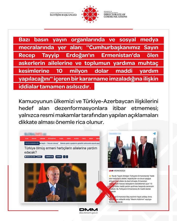 Statement from Turkey: Erdogan's decree regarding Armenia is fake