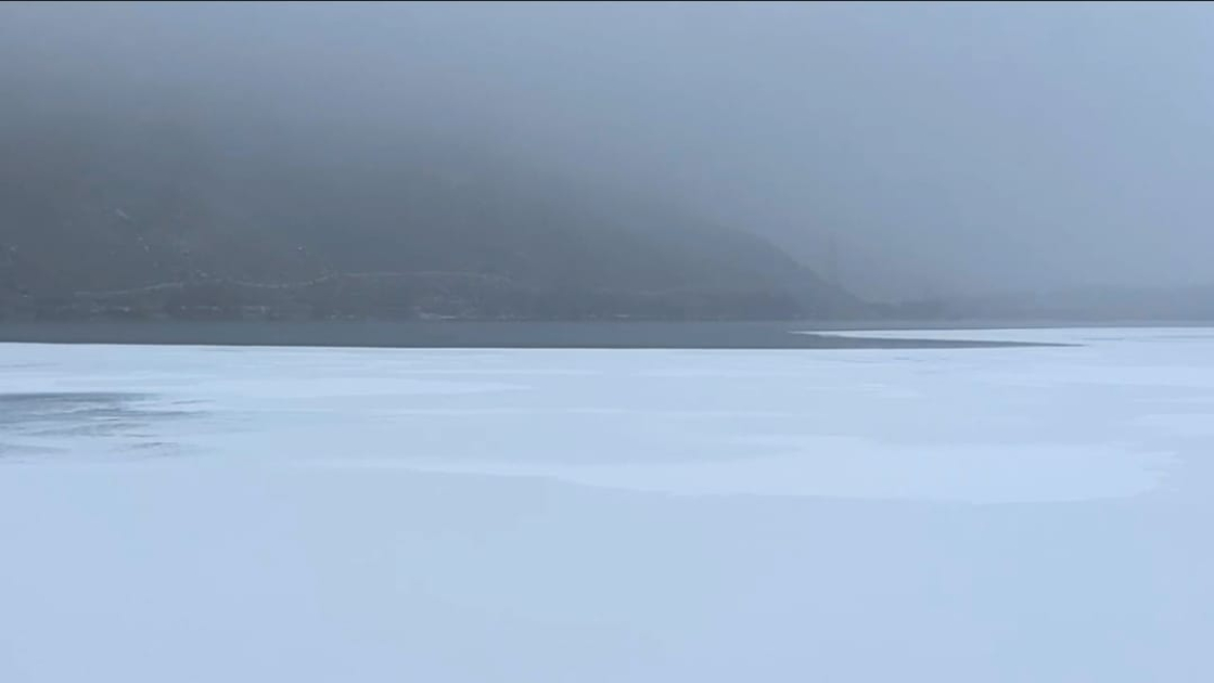 Arpaçay su anbarı donub - FOTO