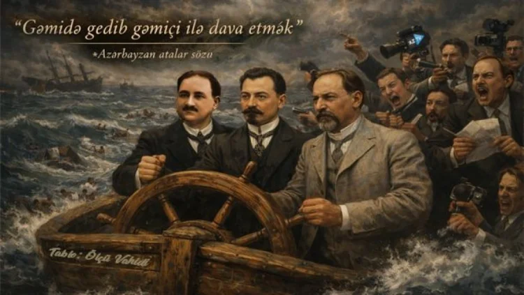 Daş dövrünün studiyasında gəmidəkilərin gəmiçi ilə davası